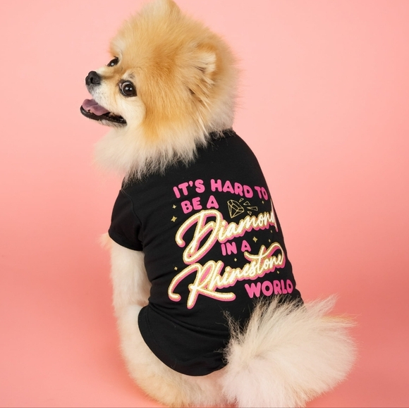 Doggy Parton- Black And Pink Doggy Shirt - Picture 1 of 6